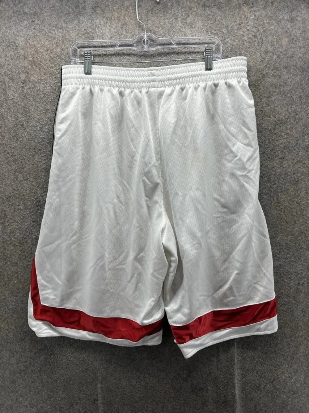 Y2K Nike Shorts Mens 2XL White Colorblock Mesh Basketball Athletic Dazzel Satin